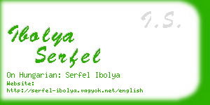 ibolya serfel business card
